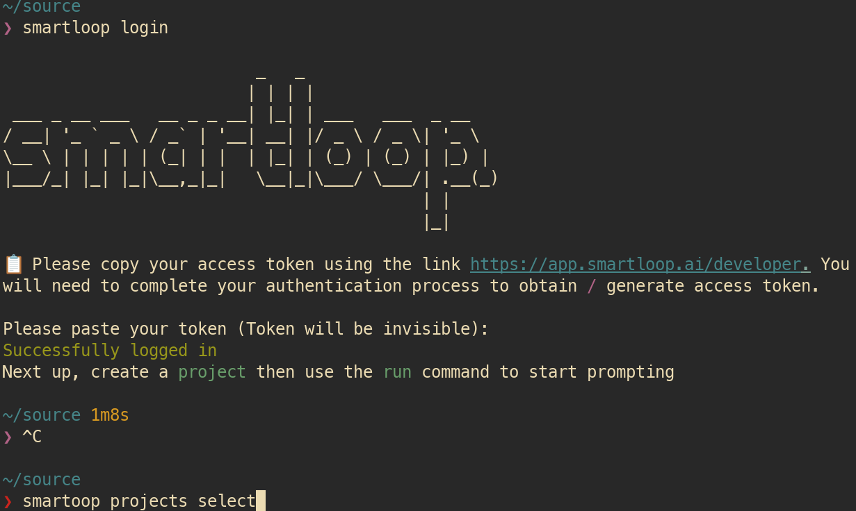 CLI Login Example